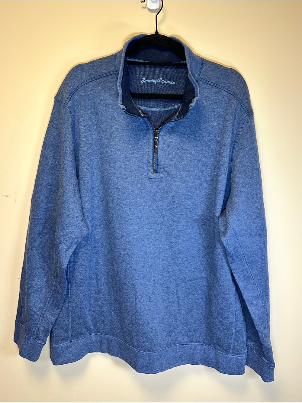 Tommy Bahama Men's Blue Quarter-Zip Sweater XXL